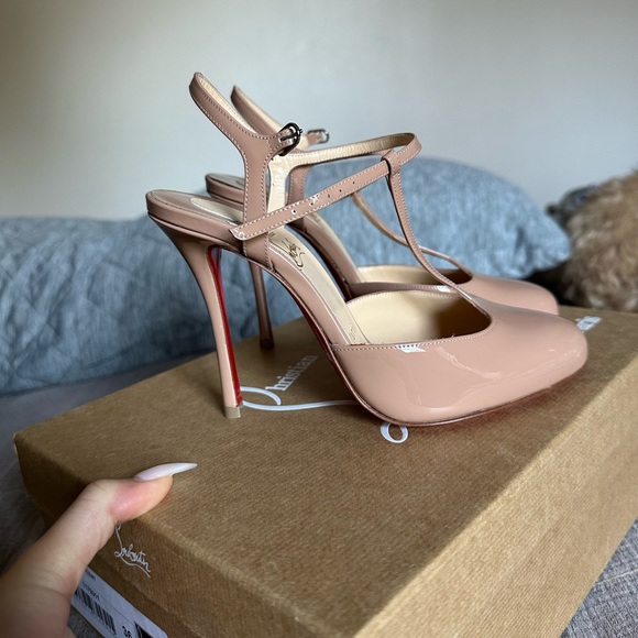 Brand new Nude Louboutin Me Pam 100 Patent - Picture 8 of 13